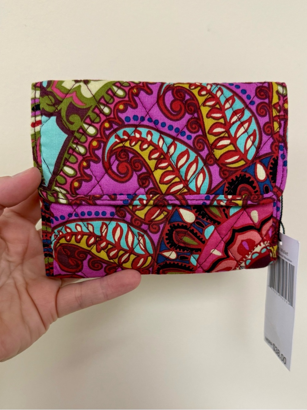 Vera Bradley NWT $38 Euro Wallet Resort Medallion Paisley Quilted Card Holder